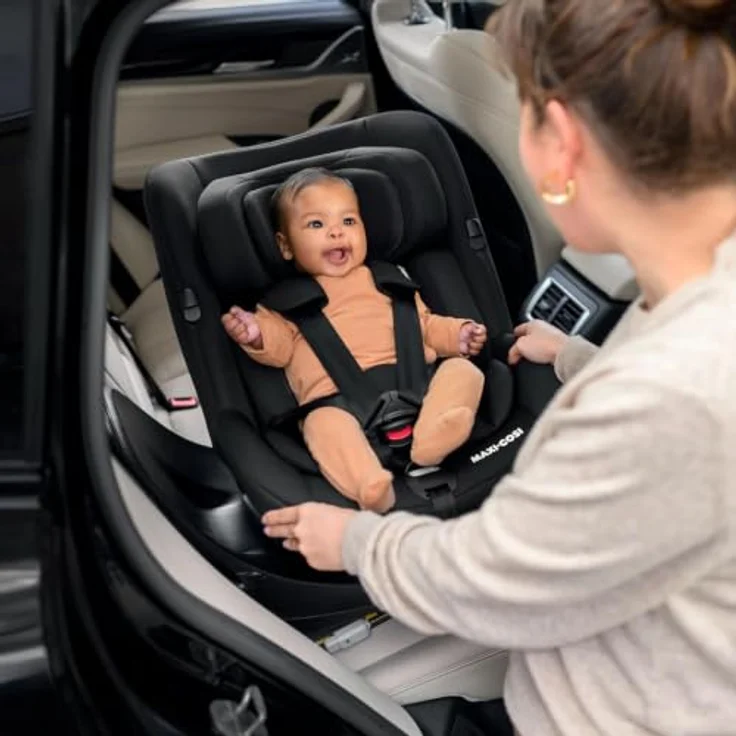 Maxi-Cosi Mica 360 S Comfort, Babyschale mit atmungsaktiven Stoffen, Autositz mit FlexiSpin-Drehung, ab 0 Monate bis 4 Jahre, mehrere Liegepositionen, G-CELL Seitenaufprallschutz – Bild 9