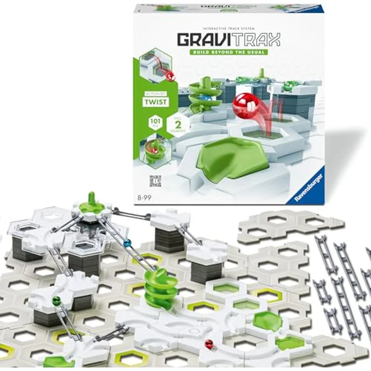 Ravensburger GraviTrax Action-Set Twist 22576. Kombinierbar mit allen Starter-Sets, Extensions und Elements, Konstruktionsspielzeug für Kinder ab 8 Jahren – Bild 1