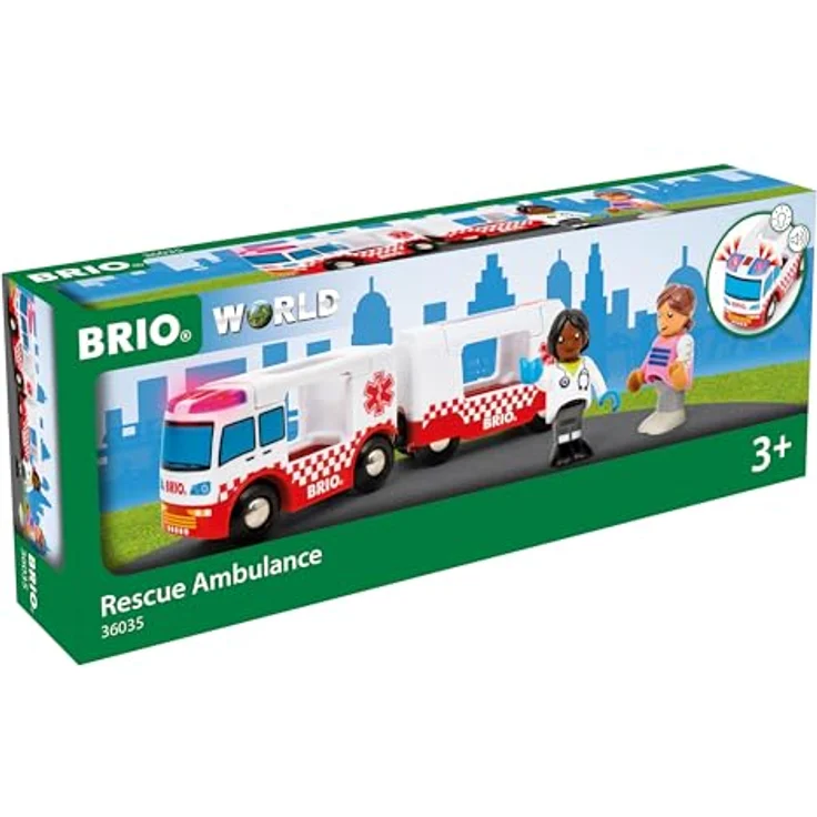 BRIO® Rettungswagen Spielzeugauto mit Licht- & Soundeffekt, inklusive Demobatterien – Bild 8