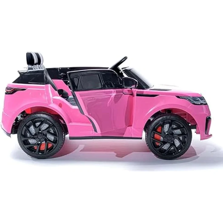FINOOS Range Rover Velar Kinder Elektroauto 12V, lizenziert, mit RC Fernbedienung, LED Beleuchtung, Audioschnittstellen, rosa – Bild 6