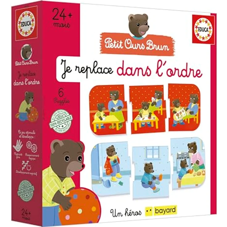 Educa Je replace dans l'ordre (FR), Lernspiel aus Pappe für Kinder ab 2 Jahren – Bild 4