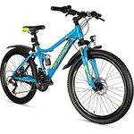 Bergsteiger Broome 26 Zoll Kinderfahrrad, Shimano 21 Gang-Schaltung, StVZO, Mountainbike mit Vollfederung, Scheibenbremsen & Dynamo-Licht, geeignet für 8, 9, 10, 11, 12, 13 Jahre, Jungen & Mädchen