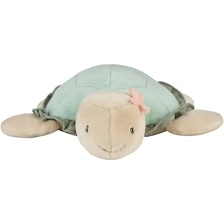 Sterntaler Kuscheltier S Schildkröte, weich wattiertes Kuscheltier in pudergrün mit süßen Details und unifarbener Stoffkombination. – Bild 3