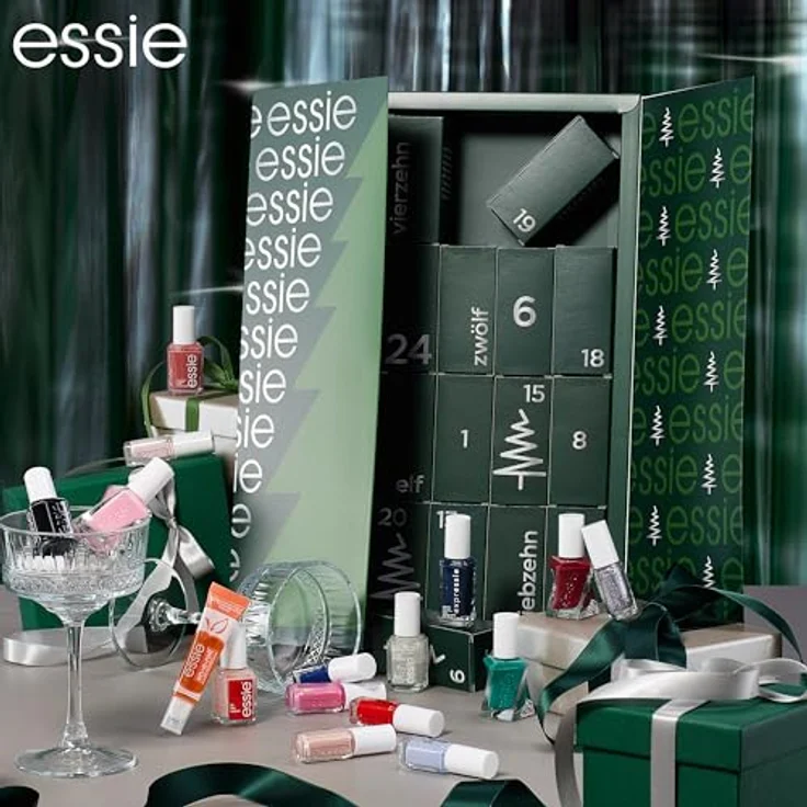 essie Adventskalender Essie Nagellack Adventskalender 2025, 24-tlg. mit Gel, Klassik und Expressie Farben, inkl. Pflegeprodukten und Gewinnspiel – Bild 6