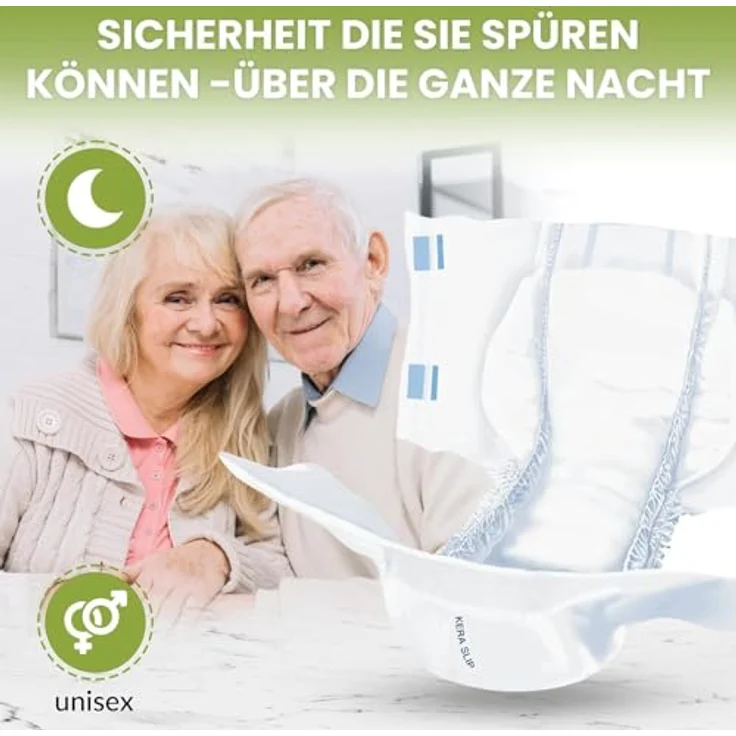 Kera Windeln Inkontinenz Slip MAXI NIGHT - saugstarke Windeln für Erwachsene (60-St., Cotton Feel, auslaufsicher und atmungsaktiv) – Bild 6