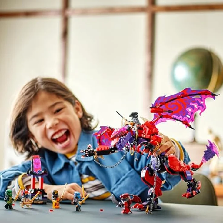 LEGO NINJAGO Chaosdrache Donnerzahn - Spielzeug mit 6 Ninja Minifiguren - Fantasievolles Rollenspiel Bauset für Kinder ab 8 Jahren - TV-Serie Aufstieg der Drachen 71832 – Bild 2