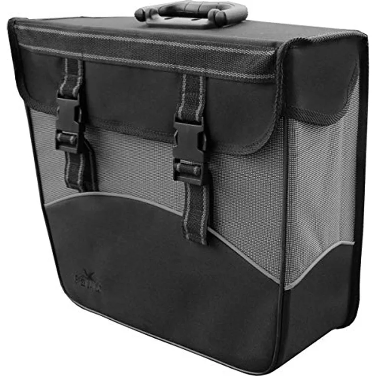 Greenlands Fahrradtasche Packtasche Einkaufstasche Shoppingtasche schwarz weiß (Links)