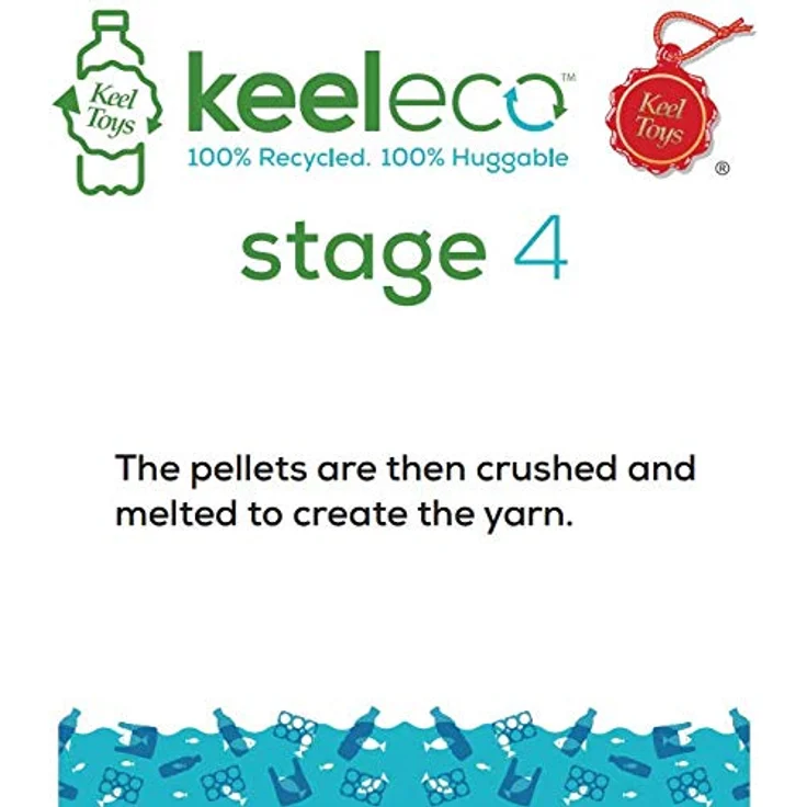 Keel Toys Keeleco Plüsch-Olifant, 18 cm, aus 100% recyceltem Polyester, mit Baumwollaugen und FSC-Hängeetikett – Bild 6