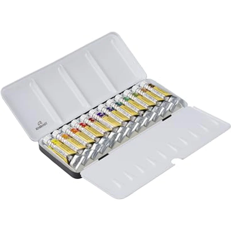 Rembrandt Professionelles Aquarellfarben Set, 12 Farben für Landschaftsbilder in luxuriöser Metalldose, je 10 ml, extrafeine Qualität – Bild 3