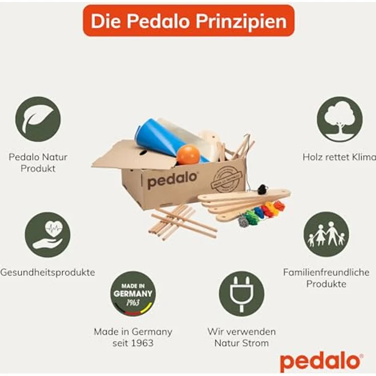 Pedalo Teamspiel-Box Zwei, Wurfspiele mit 8 Wegelementen und variablen Schwierigkeitsgraden, rot/gelb – Bild 4