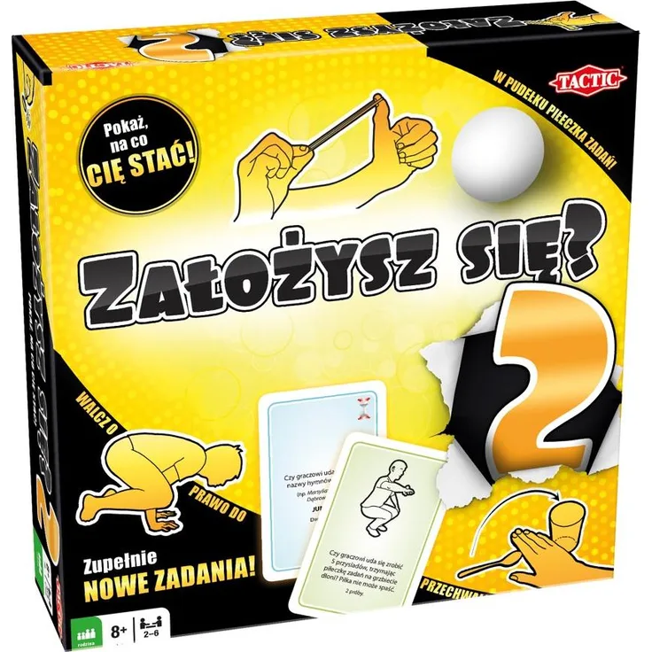TACTIC Bet on It? 2, Brettspiel mit 288 Karten und 6 Spielfiguren für die ganze Familie