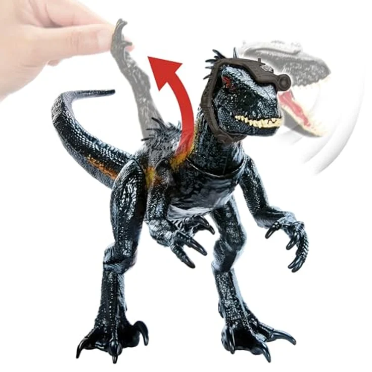 Jurassic World Dinosaurier Figur Indoraptor Track N Attack mit Tracking Gear & 3 Attack Features, Spielzeug Geschenk mit physischem & digitalem Spiel – Bild 6