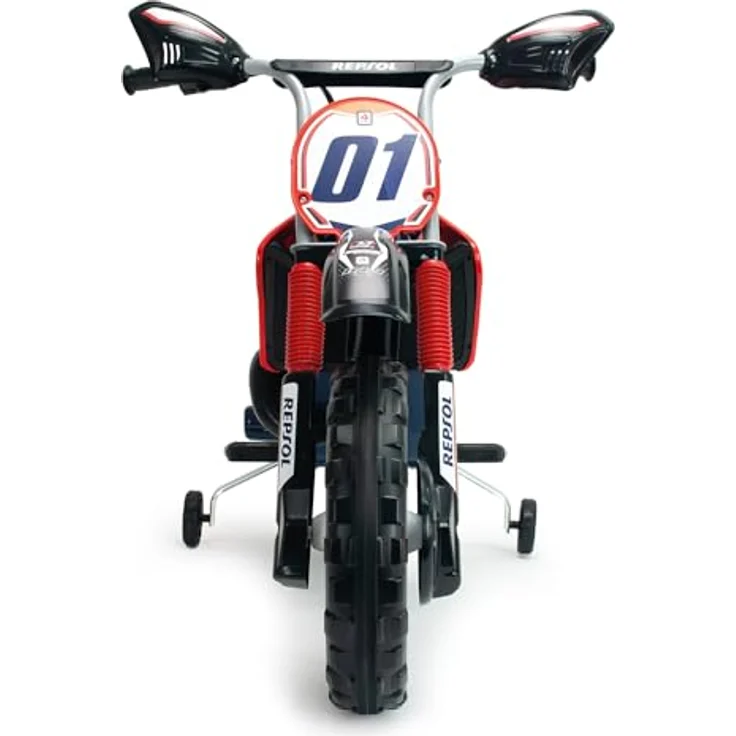 Injusa Repsol Elektromotorrad, Elektrofahrzeug für Kinder ab 3 Jahren mit Racing-Design, Stützrädern und Gaspedal – Bild 6