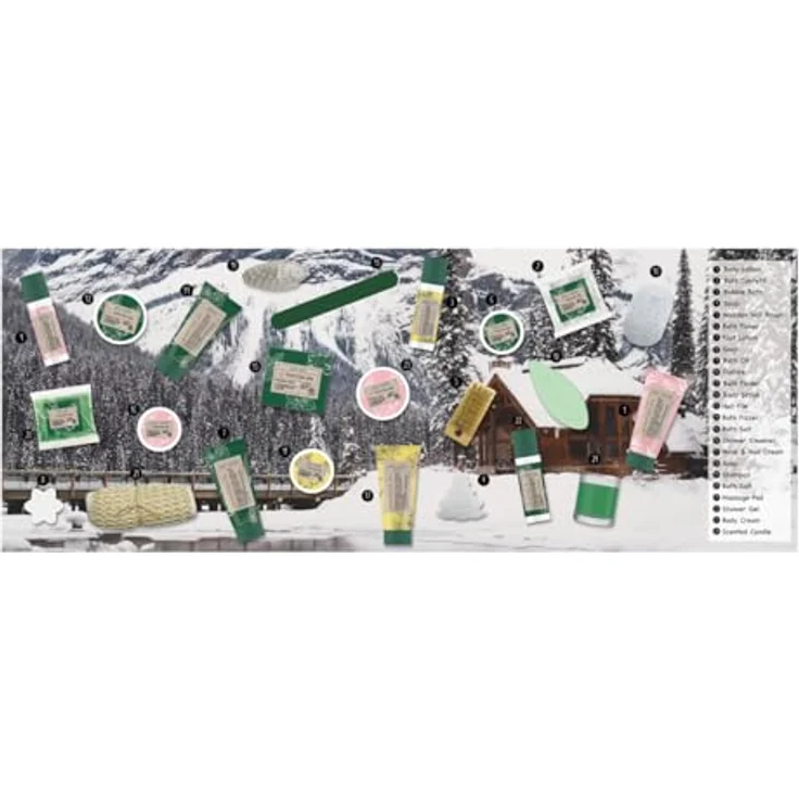 Accentra Winter Spa Adventskalender für Frauen, Wellness-Box mit 24 Beauty-Überraschungen, 40 x 4.7 x 40 cm – Bild 6