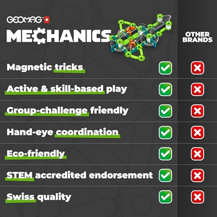 Geomag Mechanics Gravity RE Loops & Turns Neodym-Magnet-Spielzeug 8 Jahr(e) Mehrfarbig Violett Silber - Preisvergleich – Bild 13