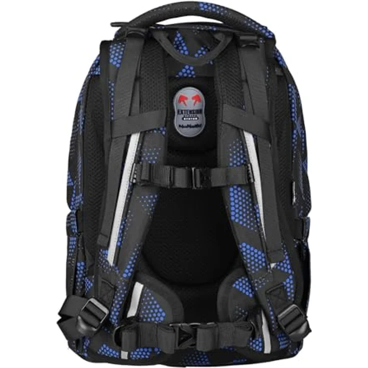 McNeill Schulrucksack MILO Bishi, 27 Liter, ergonomisch gepolstert mit reflektierenden Elementen, blau – Bild 4