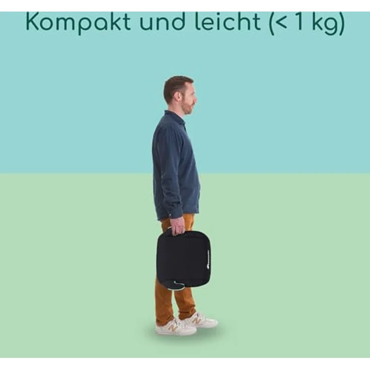 Bebeconfort Manga i-Safe Sitzerhöhung, leichte Sitzerhöhung, Befestigung mit Sicherheitsgurt, ab 6 Jahre bis zu 12 Jahren, 22-36 kg, 125-150 cm, Full Black – Bild 7
