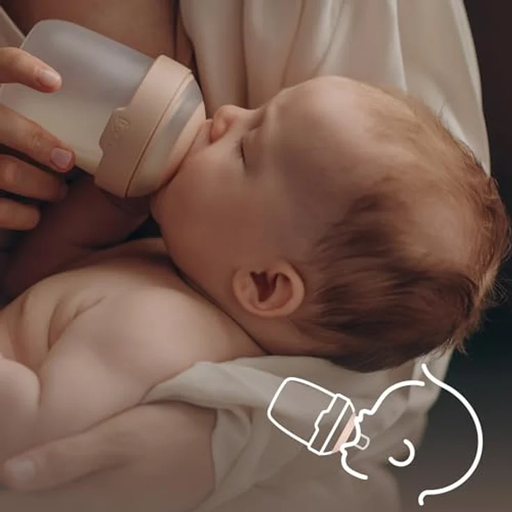 Innovative LOVI Mammafeel Antikolik-Flasche für Babys mit 0m+ Stillschnuller, stört den Saugreflex, 0% BPA (250 ml) – Bild 5