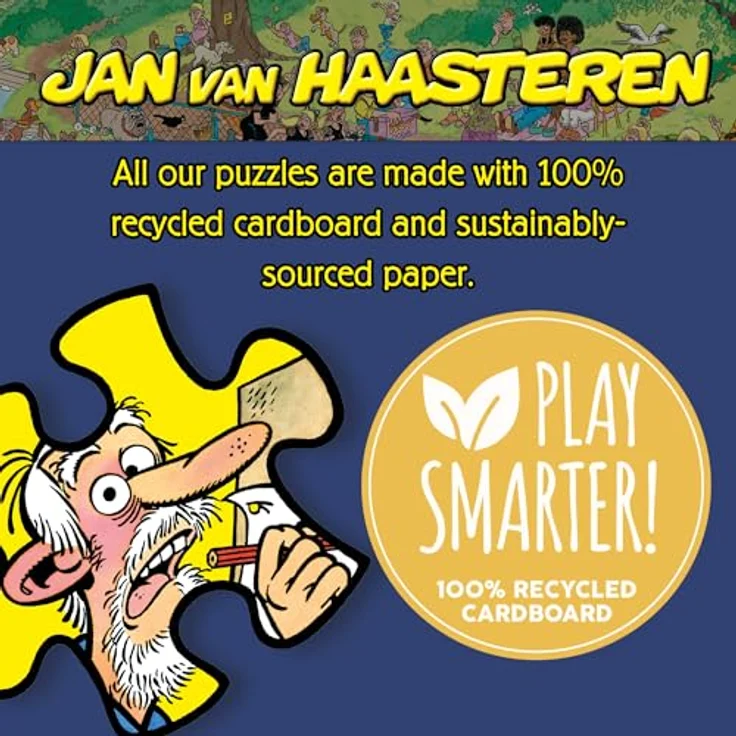Jan Van Haasteren Dog Parkour, 1000-teiliges Comic-Puzzle aus 100 % recyceltem Karton, lustiges Haustier-Thema, Maße 68 x 49 cm – Bild 4