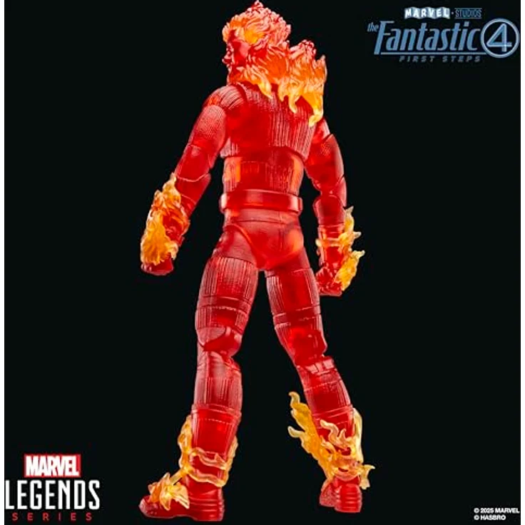 Hasbro The Fantastic Four: First Steps Marvel Legends Actionfigur Human Torch, 15 cm, vollbeweglich mit 2 austauschbaren Händen – Bild 7