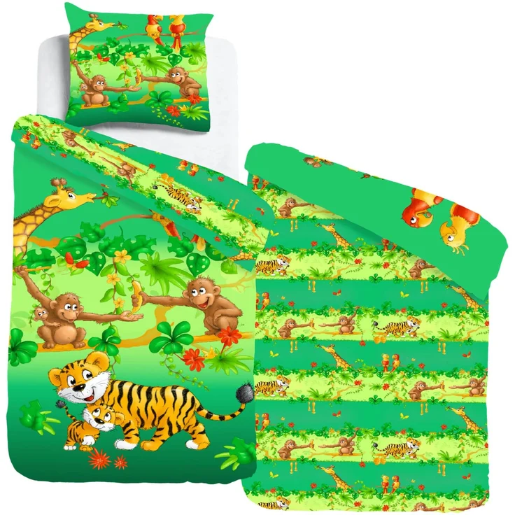 Dschungeltiere Bettwäsche Digitaldruck ESPiCO Sleep and Dream 135 x 200 + 80 x 80 cm – Bild 2