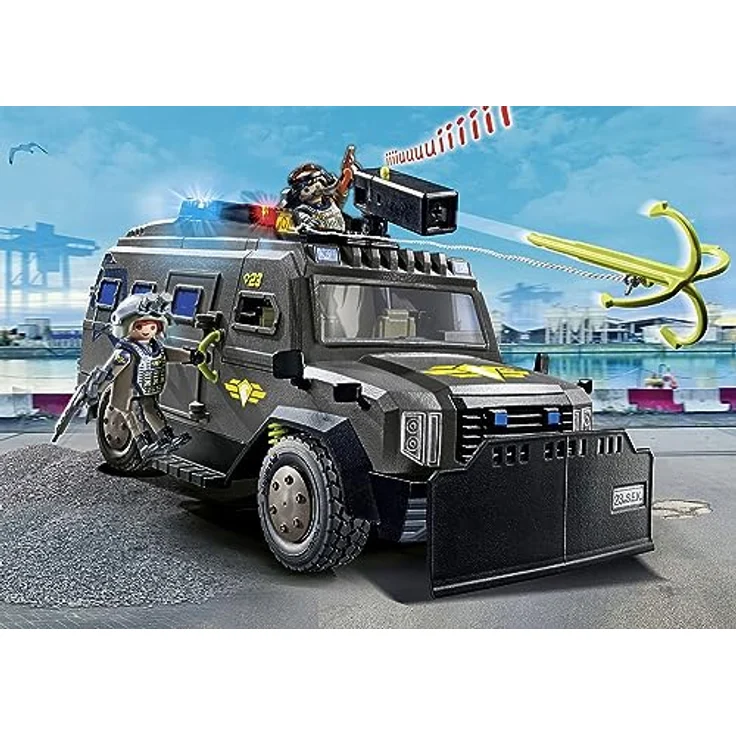 Playmobil® Konstruktions-Spielset SWAT-Geländefahrzeug (71144), City Action, (73 St), Made in Europe, mit Licht und Sound – Bild 3