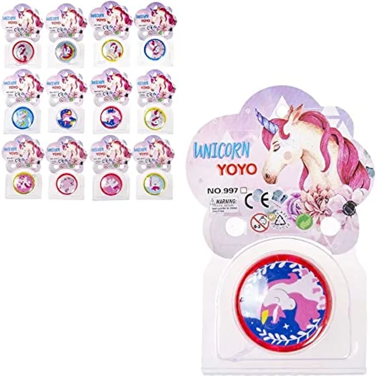 BEMIRO YoYo Einhorn - ca. 5,5 cm, JoJo Kinder, JoJo Mädchen, Yoyo Kinder