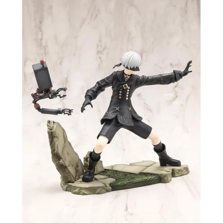 Kotobukiya Nier:Automata Ver. 1.1a ARTFX J Statue 1/8 9S, detailreiche PVC Sammelfigur, 18 cm, zusammensteckbar – Bild 3