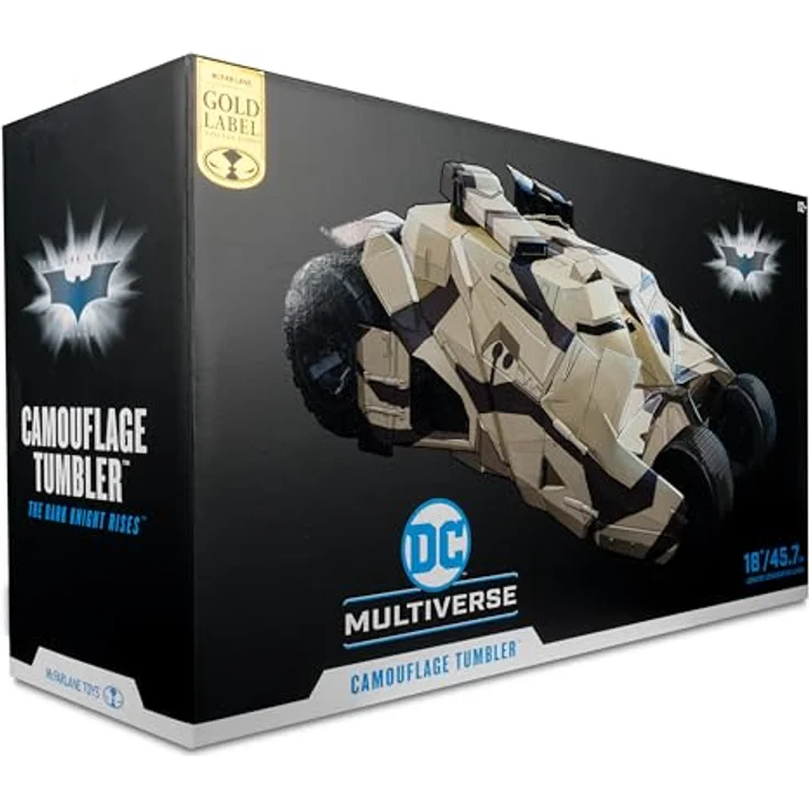 McFarlane Toys Multiverse Fahrzeug Tumbler Camouflage (The Dark Knight Rises), 45 cm, detailliertes Sammlermodell mit rollenden Rädern und Sammlerkarte – Bild 12