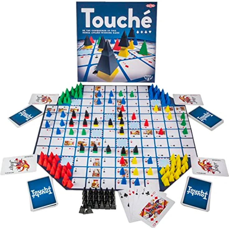 Selecta Spielzeug Touche, Brettspiel für 2-4 Spieler mit Taktik und Glück, mehrsprachig (Deutsch, Französisch, Polnisch, Niederländisch, Englisch) – Bild 2