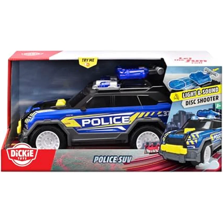 Dickie Toys Police SUV, Spielzeug-Polizei mit Licht und Sound, 30 cm, inkl. Zubehör und Schussfunktion – Bild 8