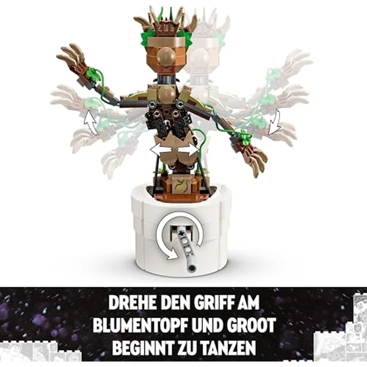 LEGO® Konstruktionsspielsteine Tanzender Groot (76297), LEGO Super Heroes, (459 St), Made in Europe – Bild 6