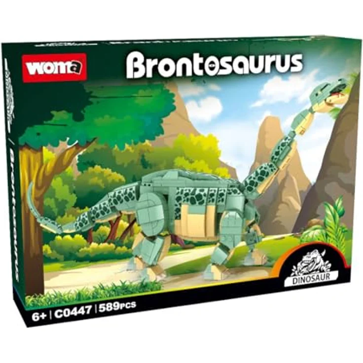WOMA C0447 Brontosaurus-Baustein, 589-teiliges Lernbaukasten-Set für Kinder ab 6 Jahren – Bild 2