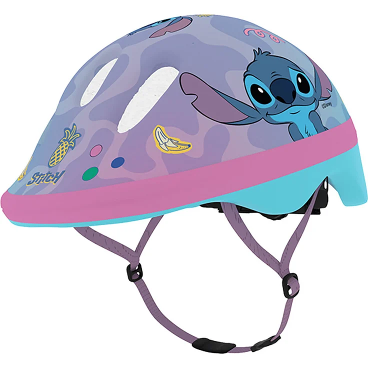 Seven Polska Klein-Kind Fahrradhelm "Stitch" XS 44-48cm, Disney Design, leicht und atmungsaktiv