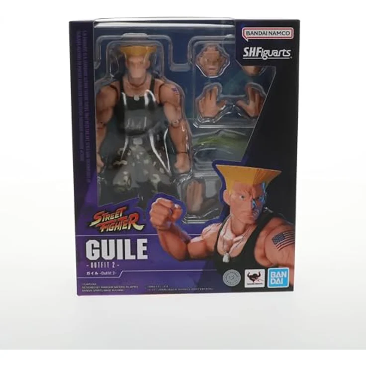 TAMASHII NATIONS Street Fighter Guile - Outfit 2, S.H.Figuarts Actionfigur mit zwei optionalen Ausdrücken und Sonic Boom-Effekt-Set – Bild 2