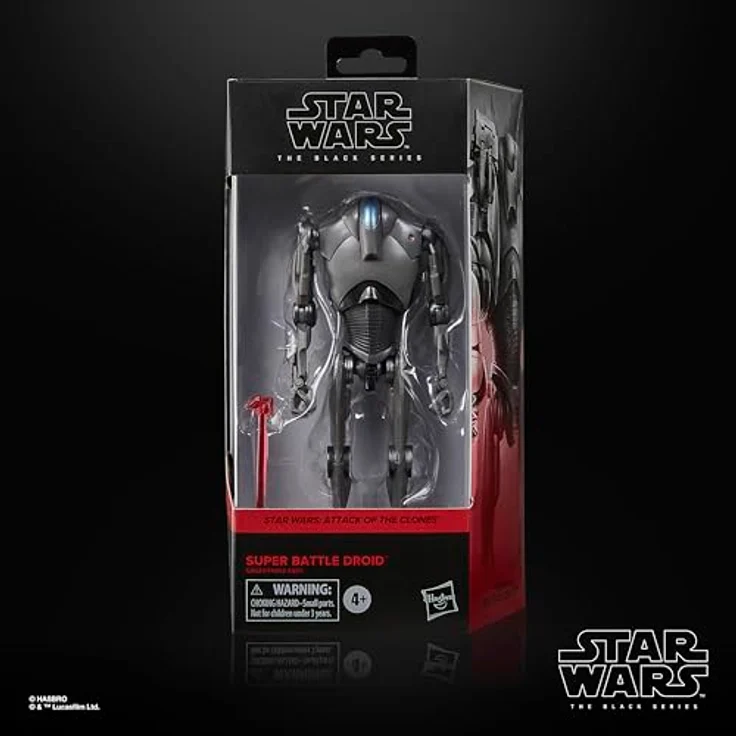 Star Wars The Black Series Super-Kampfdroide, Action-Figur 15 cm, Angriff der Klonkrieger mit Premium-Design und beweglichen Gelenken – Bild 2