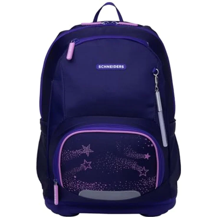 Schneiders Ergoplus 2in1 Schulranzen Set, 7-teilig, 22L, mit LED-Leuchtstab, ergonomischem Design und reflektierenden Bereichen, violett – Bild 5