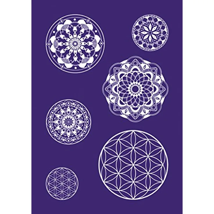 Rayher 45092000 Mandala Schablone, A4, inkl. Rakel