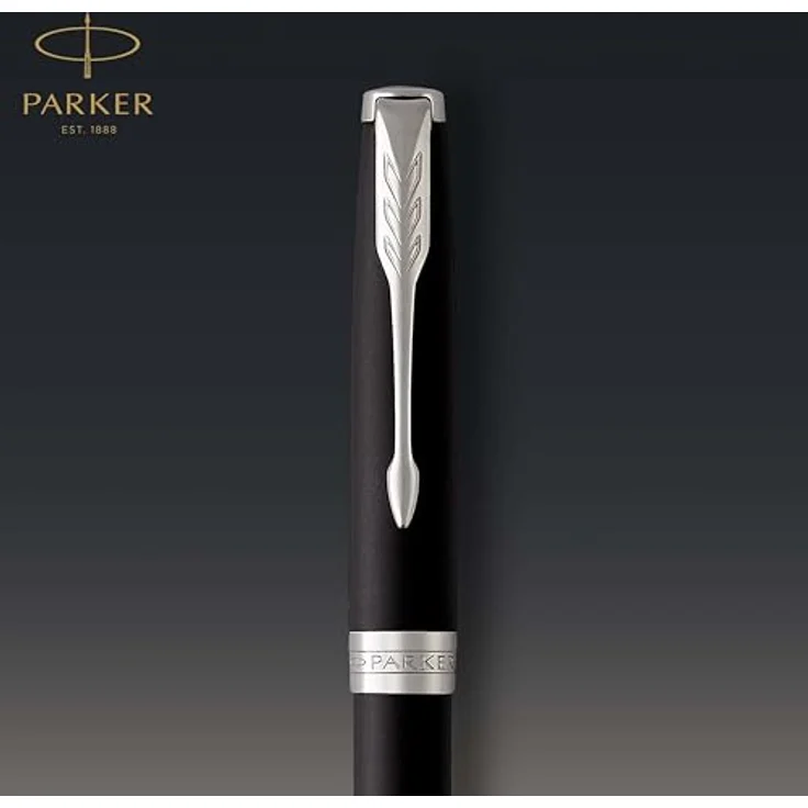 Parker Pen Sonnet, Füllfederhalter in Schwarz und Silver, elegantes Design und höchste Qualität – Bild 5