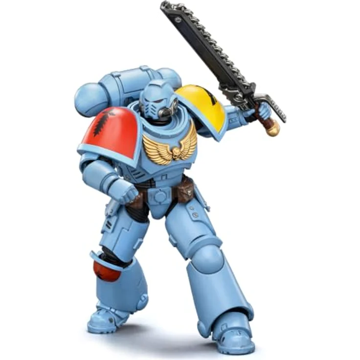 Joy Toy Warhammer 40,000 Space Wolves Intercessor Figur, 12 cm hoch, vollständig beweglich mit Bolzengewehr und Kettenschwert – Bild 7