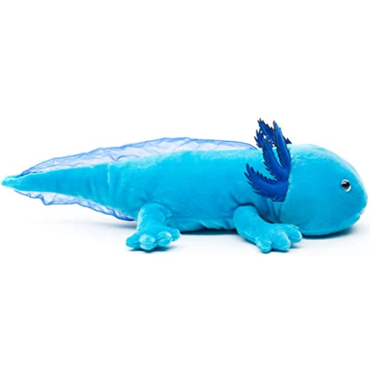 Uni-Toys - Axolotl (blau) - 32 cm (Länge) - Plüsch-Wassertier - Plüschtier, Kuscheltier, (WT-70219) – Bild 3