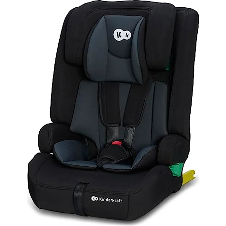 Kinderkraft SAFETY FIX 2 i-Size, Kindersitz ab 15 Monate bis 12 Jahre (76-150 cm) mit Sitzverkleinerer, Isofix & Top Tether, Schwarz – Bild 1