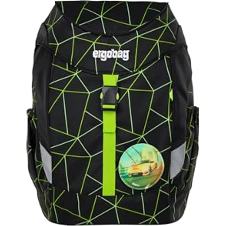 Ergobag Mini Kindergartentasche, Mehrfarbig, ergonomische Rückenpolsterung, A4-fähig, mit Fläschchenfach und Schnappverschluss – Bild 1
