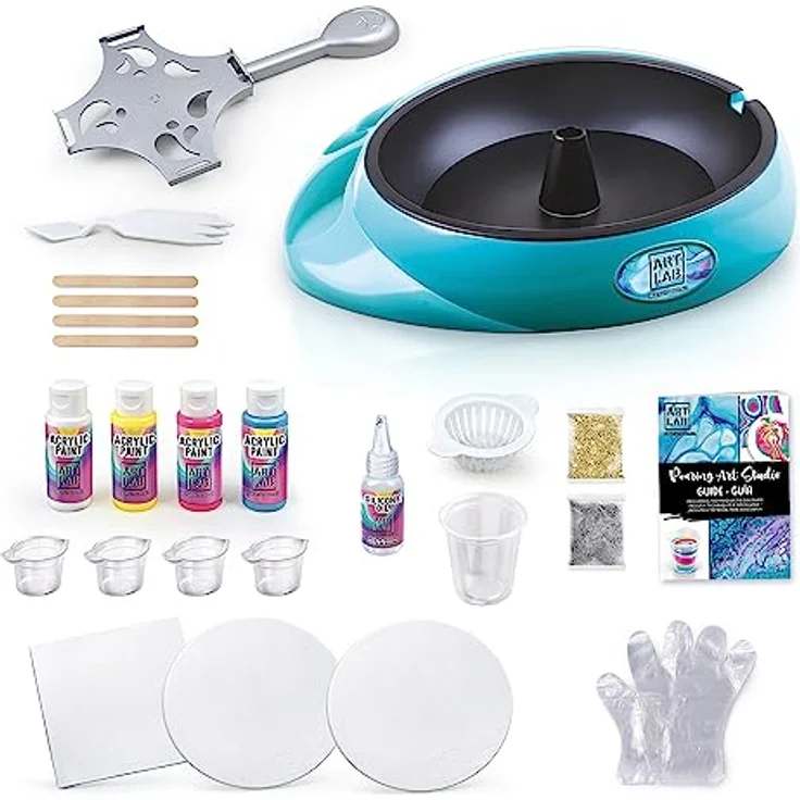 Canal Toys Studio Peinture Pouring Art, Acrylgießen Set zur Fluidmalerei, kreative Kunsttechnik – Bild 10