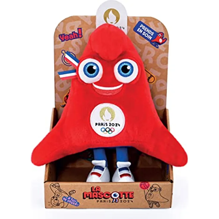 Unbekannt Doudou et Compagnie JO2497 Phryge, Bonnet phrygien Maskottchen OLY 25 cm – Display, rot