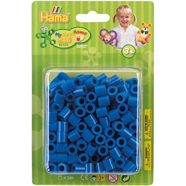 Hama Perlen 8509 Bügelperlen Maxi, ca. 250 Perlen in hellblau – Bild 2