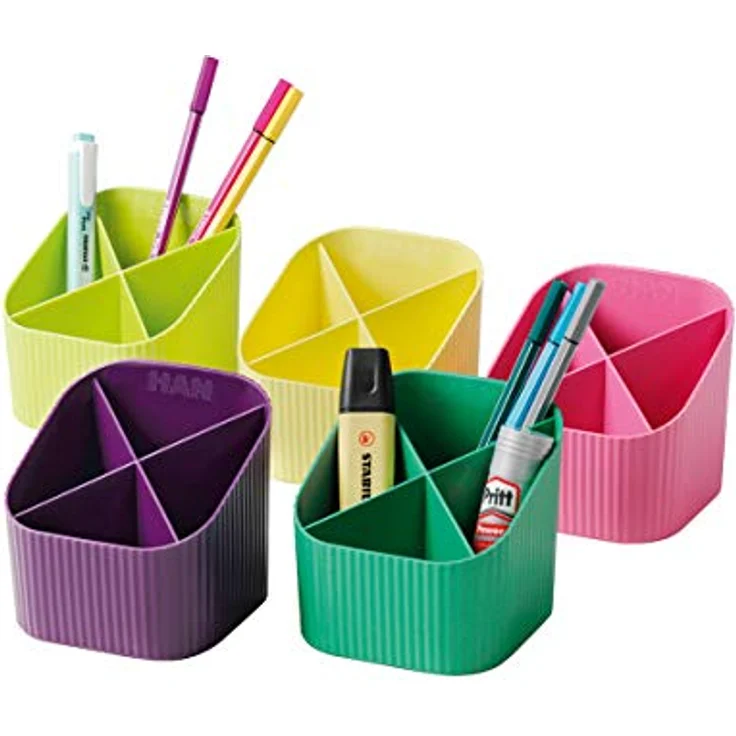 HAN Schreibtischköcher Re-X-LOOP – say yes to 100% recycled, modernes, junges Design für alle Schreibtischutensilien, rosa, 17238-956 – Bild 4