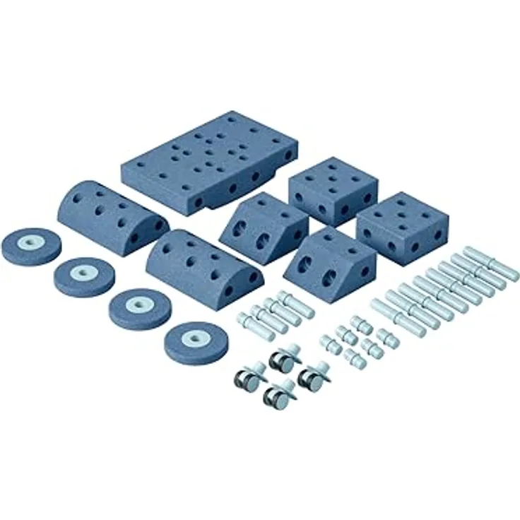 Modu Modell 34 TLG. Baukasten Starter-Set Playsystem Dreamer von 0-6 Jahren - Deep Blue/Sky Blue, Mehrfarbiges Spielzeug für Babys
