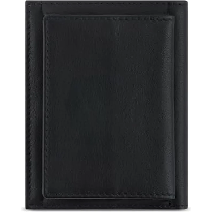 bugatti Secure Slim Mini Börse Spezial mit XL-Münzfach und RFID-Schutz aus Leder, schwarz Nappa – Bild 4