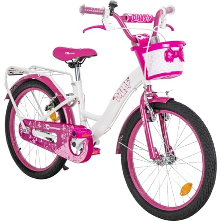 Actionbikes Motors Kinderfahrrad Daisy 20 Zoll | Mädchen-Fahrrad ab 6-9 Jahren, V-Brake Bremse, Kettenschutz, Luftbereifung (Daisy 20 Zoll) - Preisvergleich